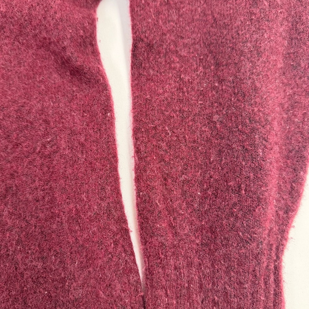Everlane Cozy Stretch Pullover Burgundy Mock Neck Wool Blend Sweater Size Small - Picture 9 of 13